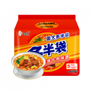 白象 多半袋红烧牛肉面 120g