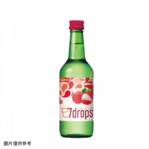 韩国 烧酒 荔枝味 12% 7DROPS 360ml