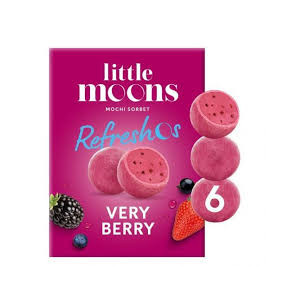 小月亮 麻薯冰淇凌 6颗 红水果味192g